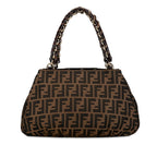 Fendi Zucca Miyakeen Handbag 8BR615 Brown Canvas Leather  Fendi