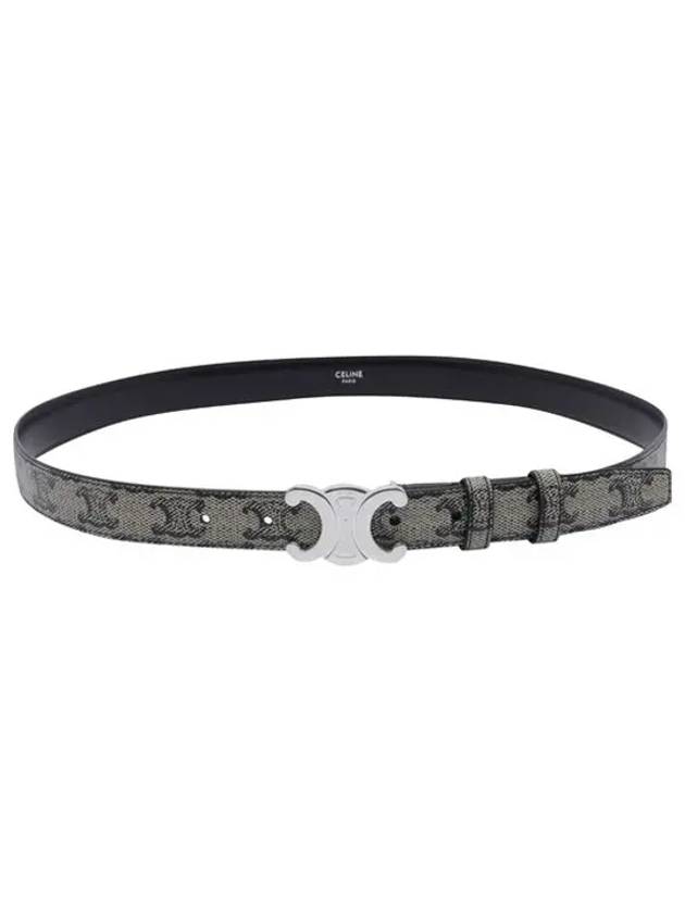 CELINE Triomphe Medium Canvas Belt Grey