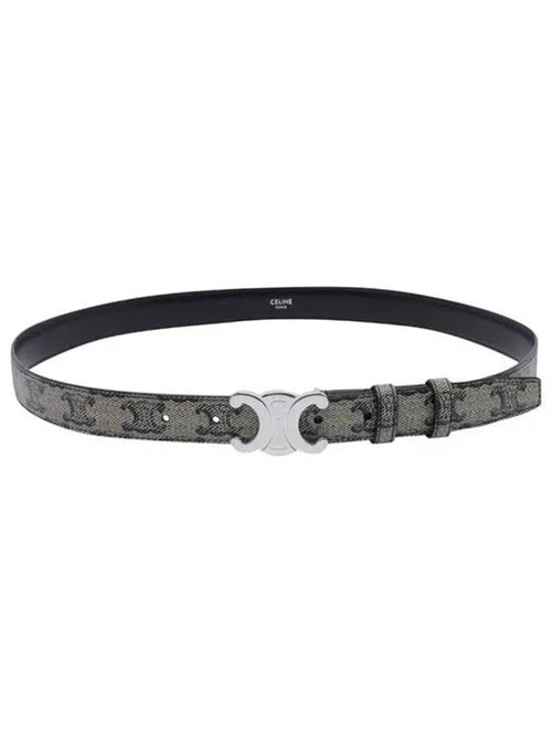 CELINE Triomphe Medium Canvas Belt Grey