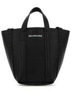 Balenciaga Everyday XS Grained Calfskin Shoulder Tote Bag Black