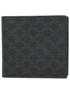 CELINE Logo Triomphe Bilford Half Wallet Black