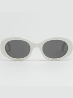 CELINE Eyewear Triomphe Logo Temple Sunglasses White