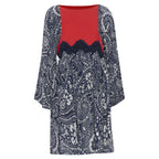 Chloe lace trimmed floral sleeve boho dress