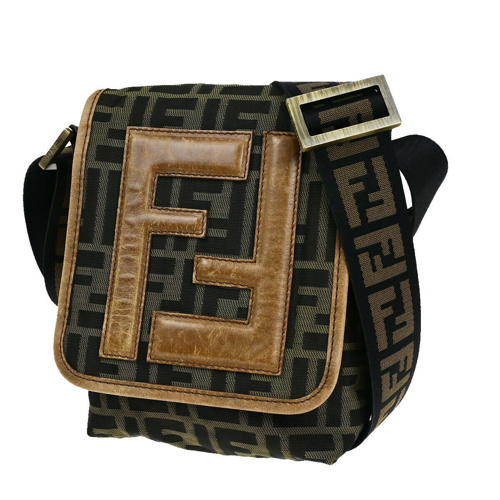 Fendi Zucca  Canvas Shoulder Bag ()