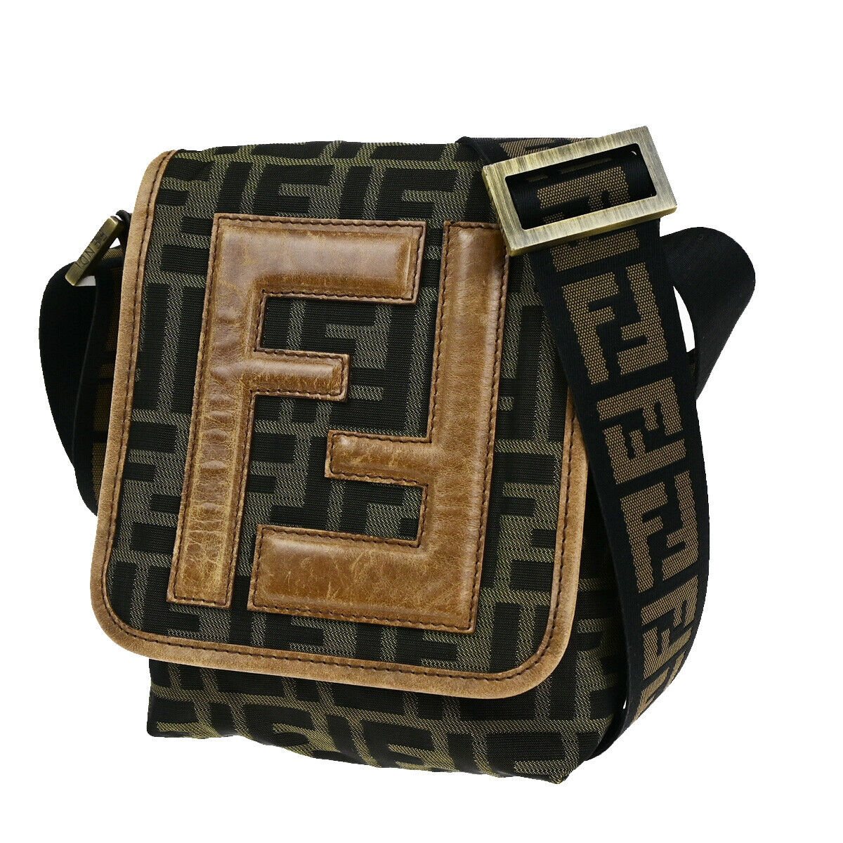 Fendi Zucca  Canvas Shoulder Bag ()
