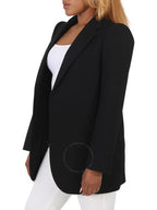 Balenciaga suspense shoulder wool blazer jacket black