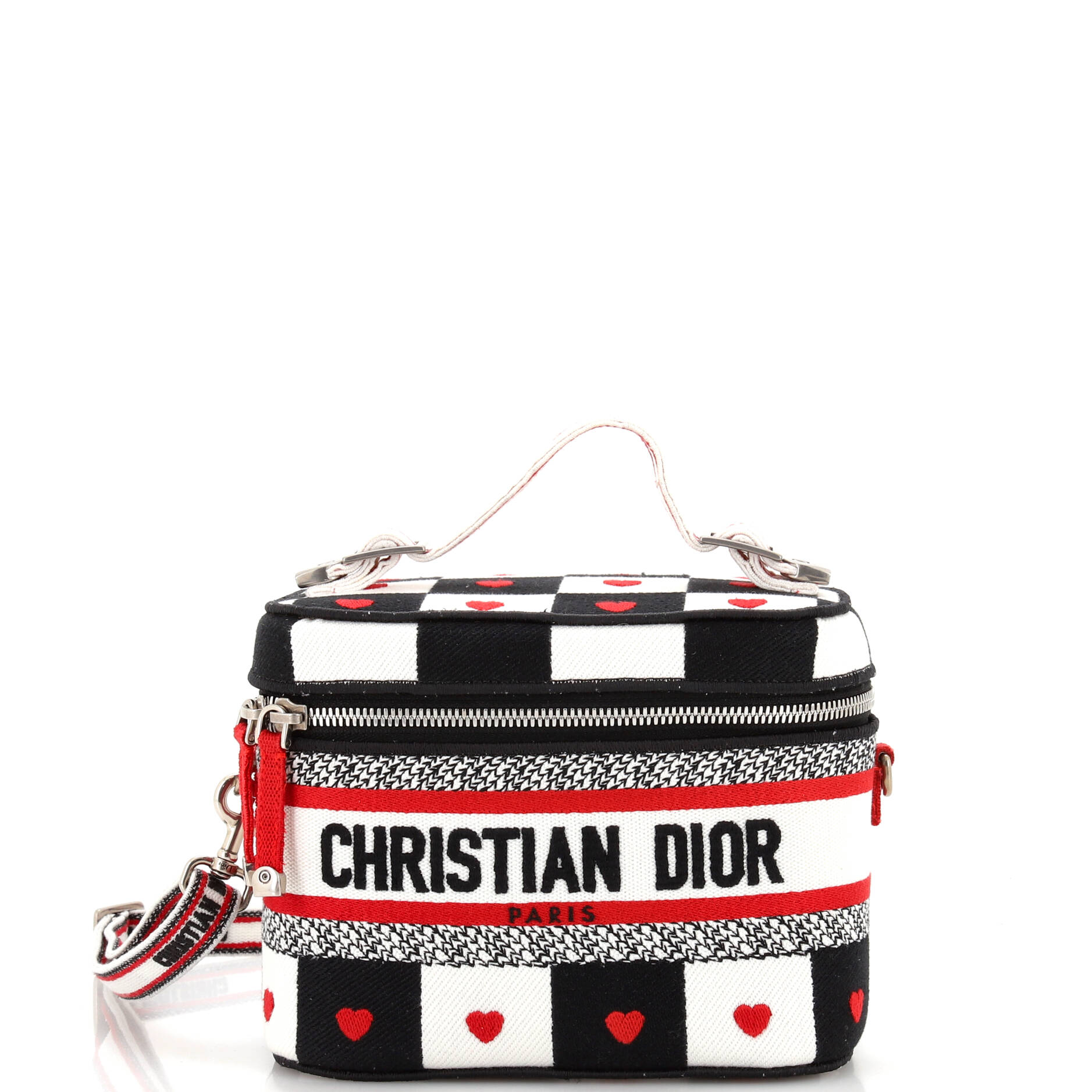 Dior DiorTravel Convertible Vanity Case Embroidered Canvas Small