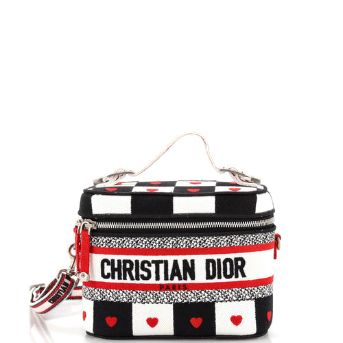 Dior DiorTravel Convertible Vanity Case Embroidered Canvas Small