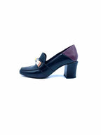 FENDI Size 8 Black Leather Solid Pumps
