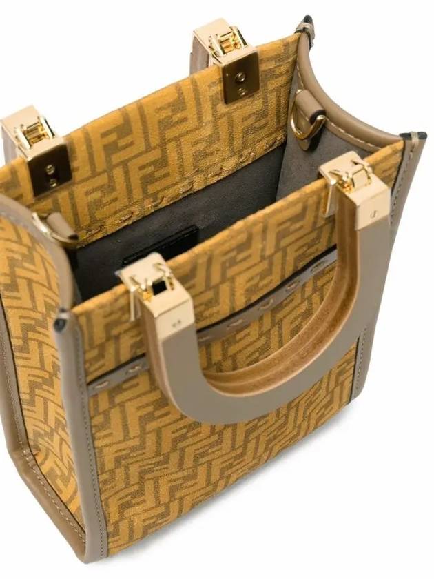 Fendi Logo Pattern Sunshine Small Tote Bag Yellow