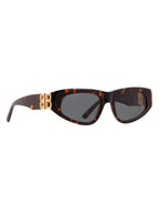Balenciaga Eyewear BB0095S 002 Dynasty D Frame Sunglasses Havana