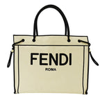 Fendi  ivory Canvas Shoulder Bag Tote Bag ()