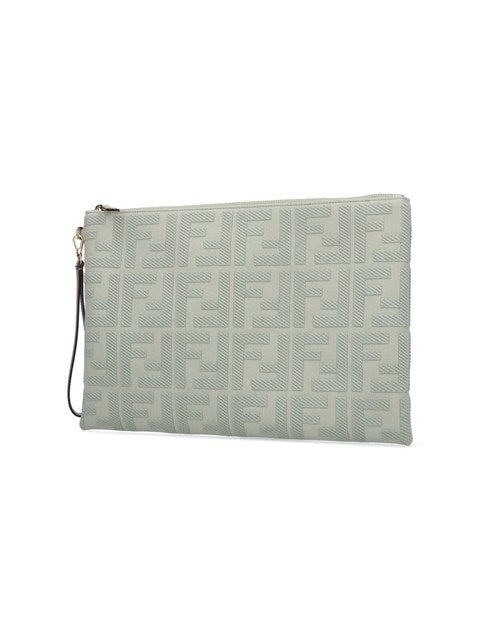 Fendi Women Ff' Large Flat Pouch