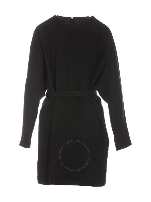 Burberry Women's Monogram Motif Silk Caddy Short Dress Black