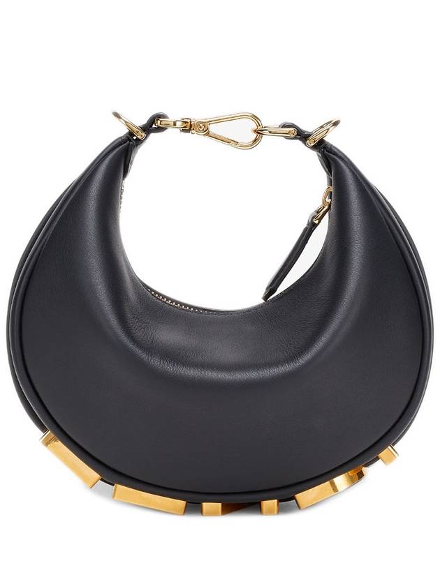 Fendi Fendigraphy Leather Small Tote Bag Black