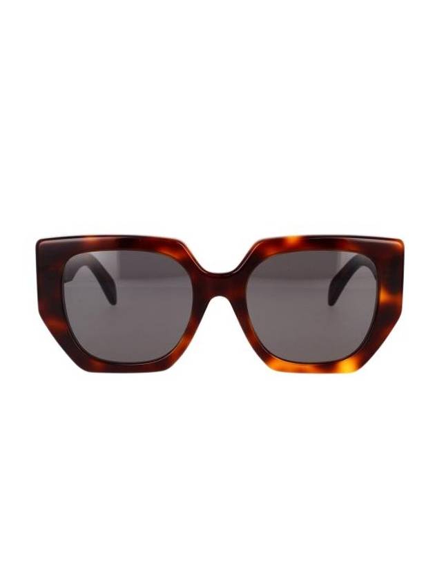 CELINE Eyewear Triomphe Square Acetate Sunglasses Havana