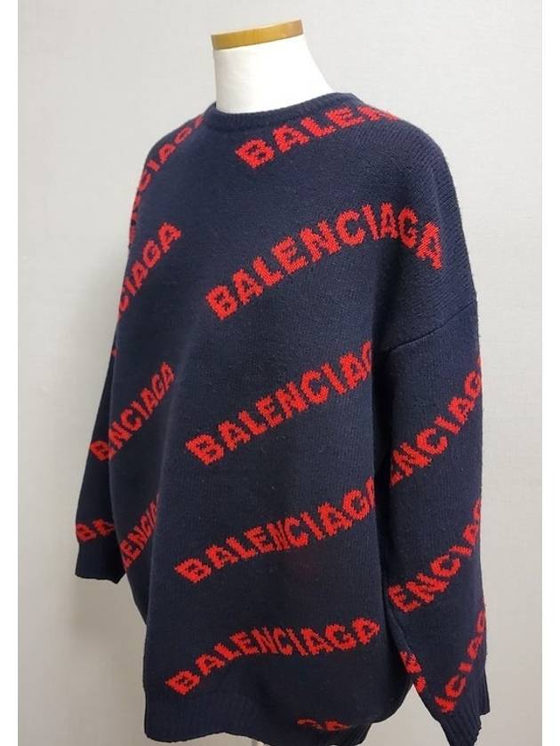 Balenciaga Multi logo knit L