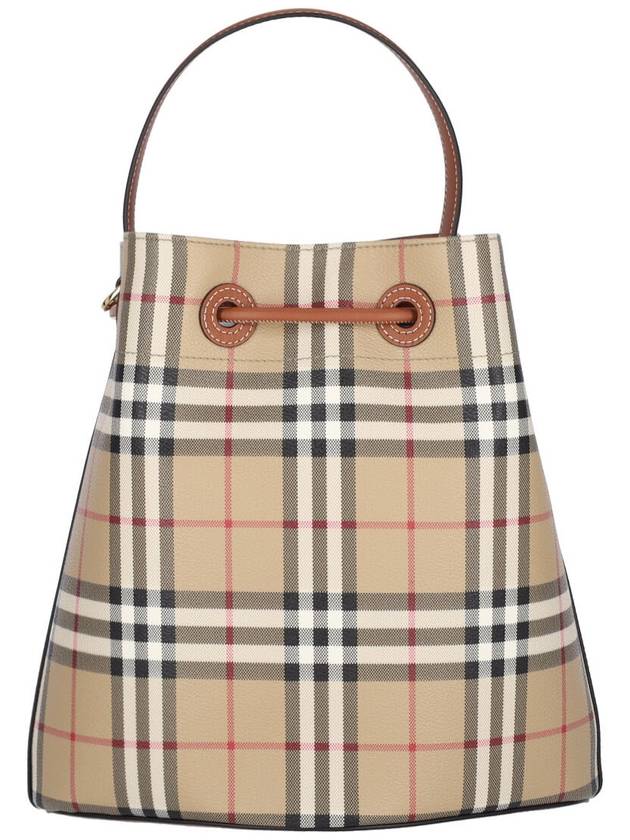 Burberry Vintage Check Bucket Bag Beige