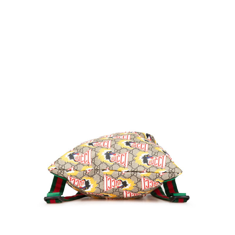 Gucci GG Supreme Children's Lion Motif PVC Leather Backpack