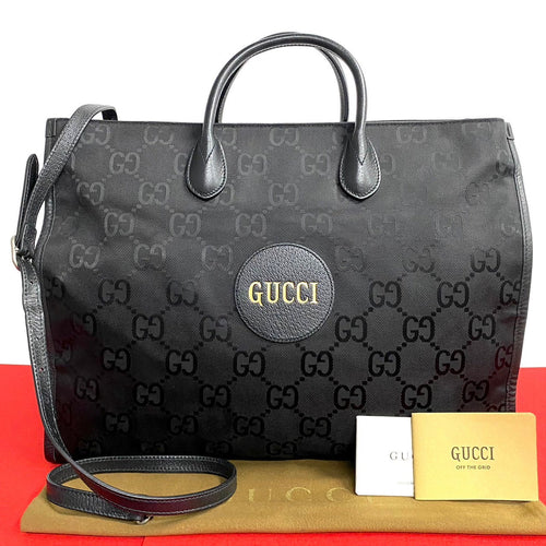 Gucci Off The Grid GG Monogram Leather Canvas 2way Shoulder Bag