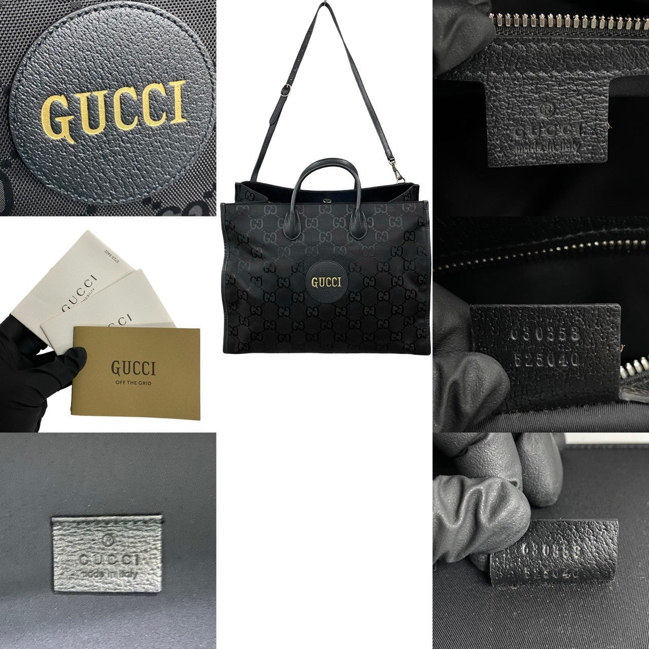 Gucci Off The Grid GG Monogram Leather Canvas 2way Shoulder Bag
