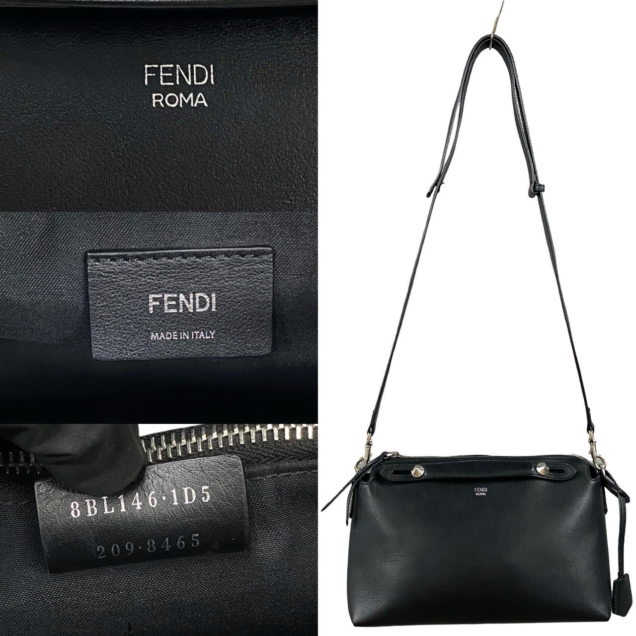 Fendi By The Way Medium Leather 2way Bag Black