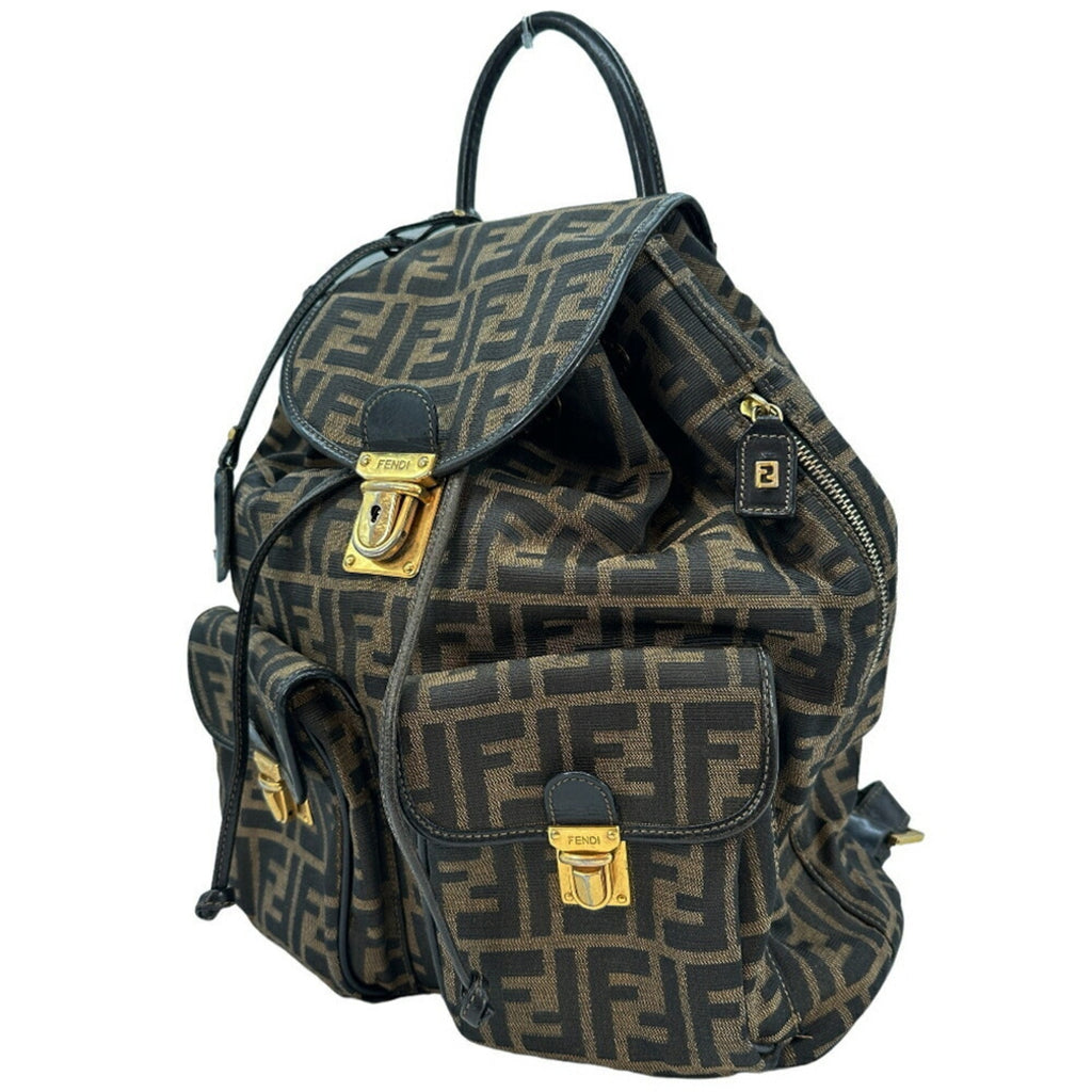 Fendi  Canvas Leather Backpack ()