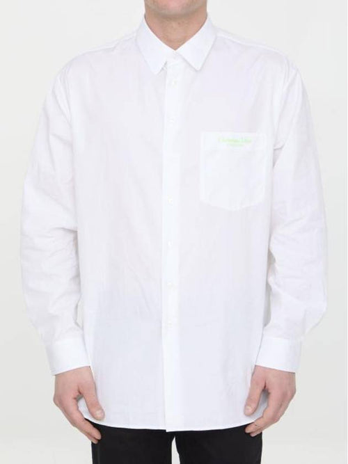 Cotton Long Sleeve Shirt White Dior