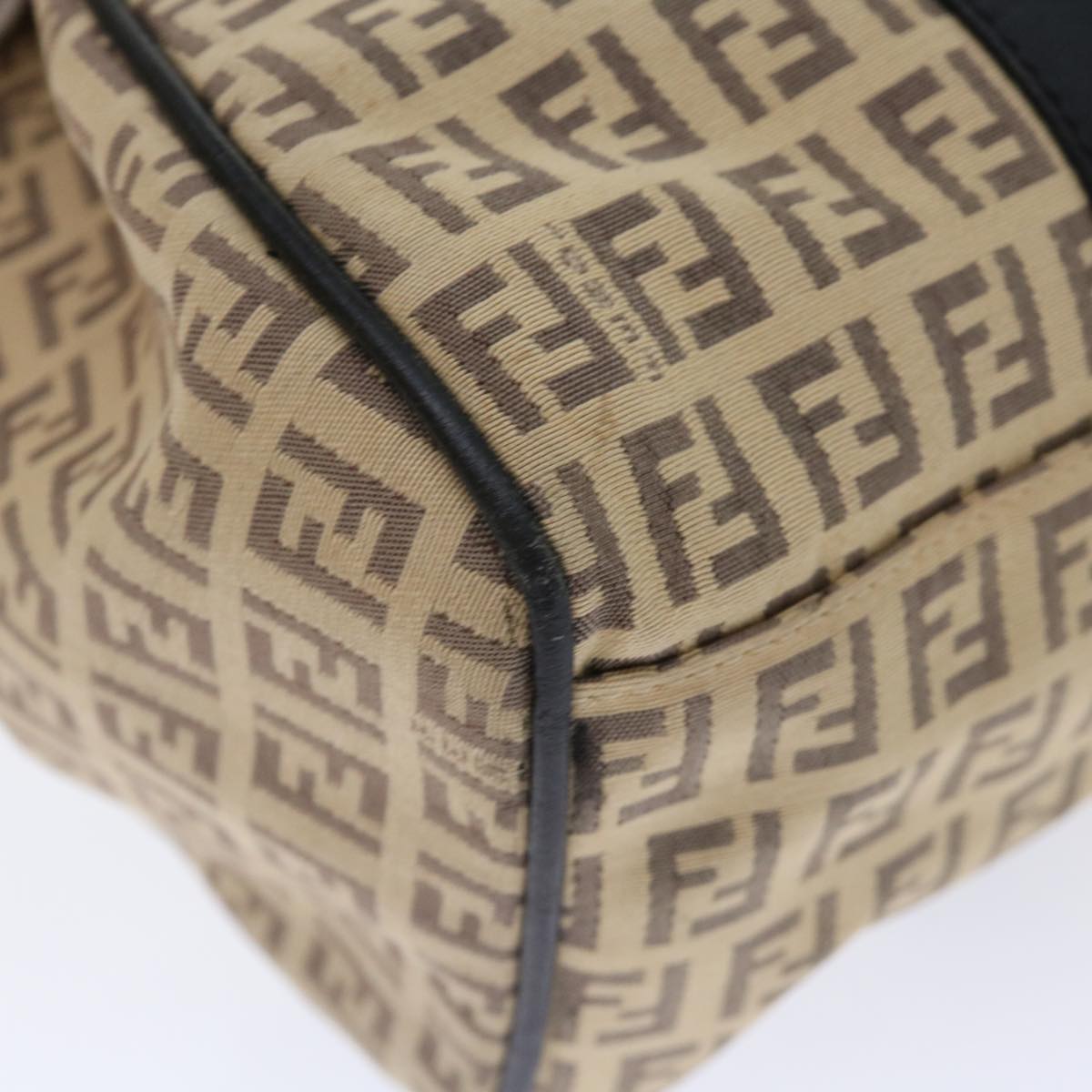 FENDI Zucchino Canvas Mamma Baguette Tote Bag Beige70168