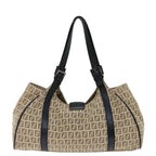 FENDI Zucchino Canvas Mamma Baguette Tote Bag Beige70168