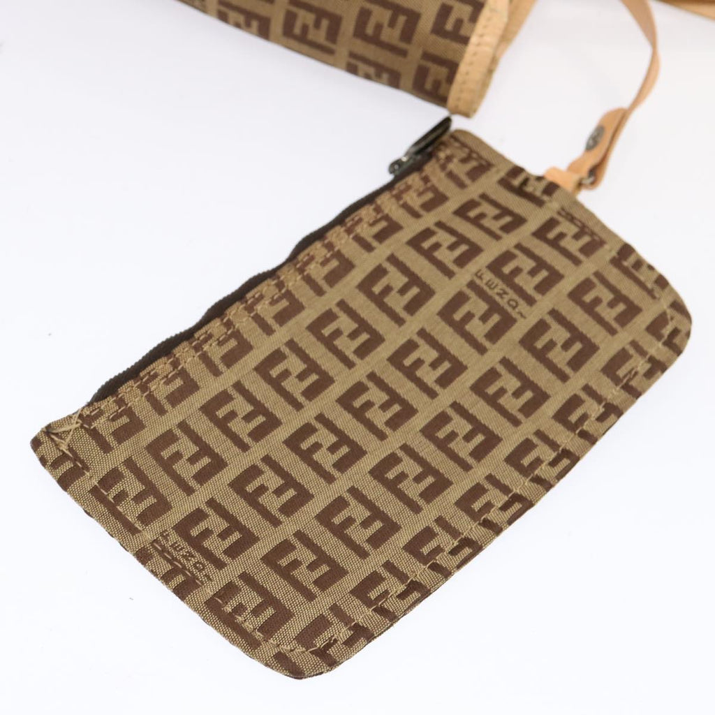 FENDI Zucchino Canvas Tote Bag Beige70169