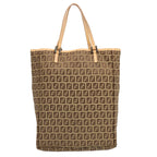 FENDI Zucchino Canvas Tote Bag Beige70169