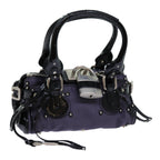 Chloe Paddington Hand Bag Canvas Purple 70178