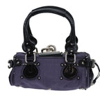 Chloe Paddington Hand Bag Canvas Purple 70178