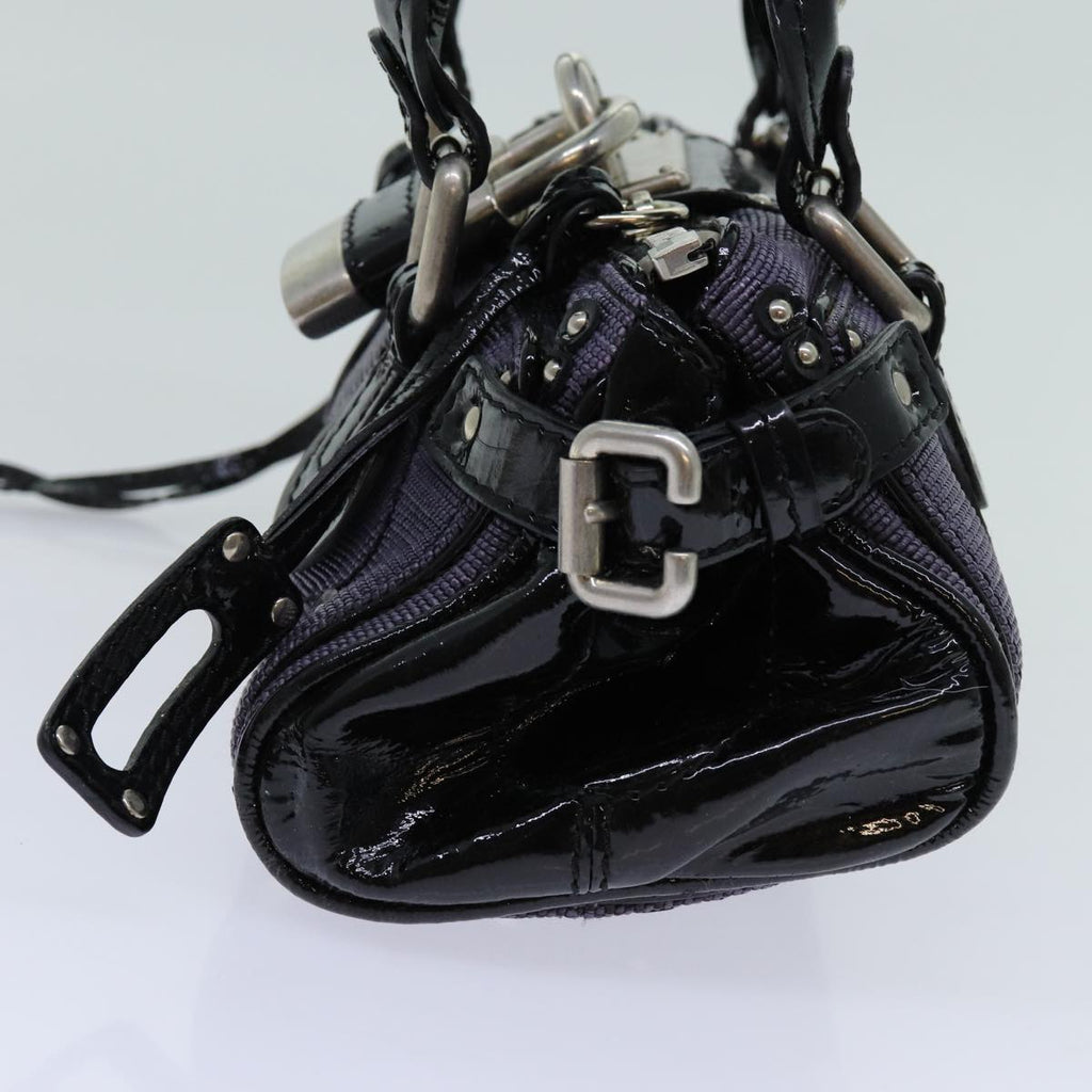 Chloe Paddington Hand Bag Canvas Purple 70178