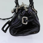 Chloe Paddington Hand Bag Canvas Purple 70178