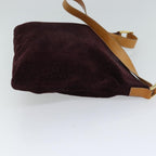CELINE C Macadam Canvas Shoulder Bag Bordeaux  70179