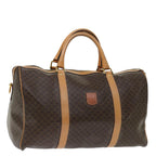 CELINE Macadam Canvas Boston Bag PVC Brown  70180