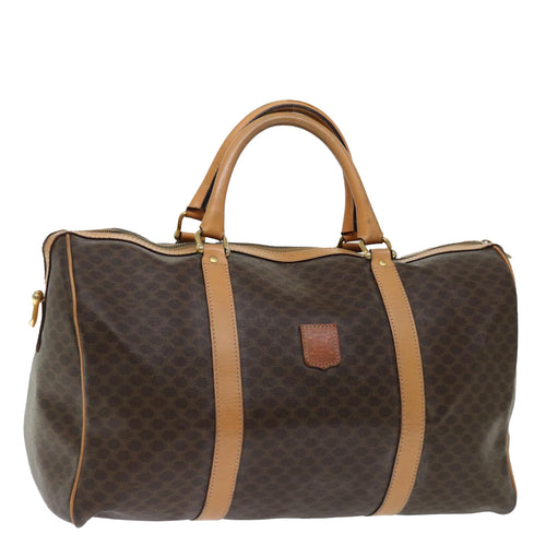 CELINE Macadam Canvas Boston Bag PVC Brown  70180