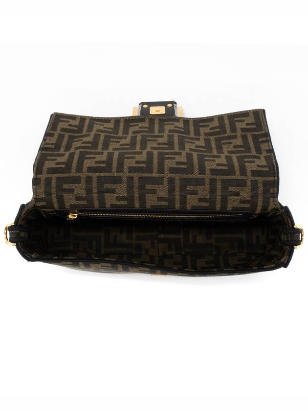 Fendi Baguette FF Jacquard Shoulder Bag Brown