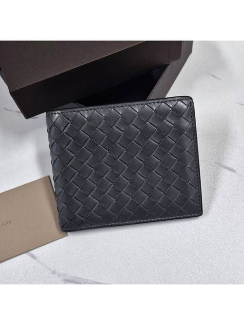 Bottega Veneta Intrecciato half wallet gray