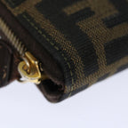 FENDI Zucca Canvas Hand Bag Brown Black70251