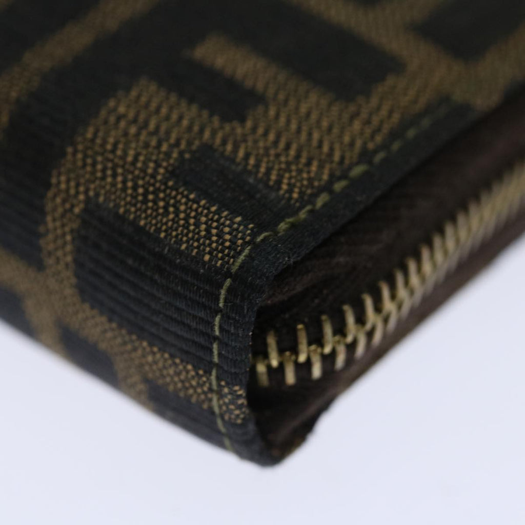 FENDI Zucca Canvas Hand Bag Brown Black70251