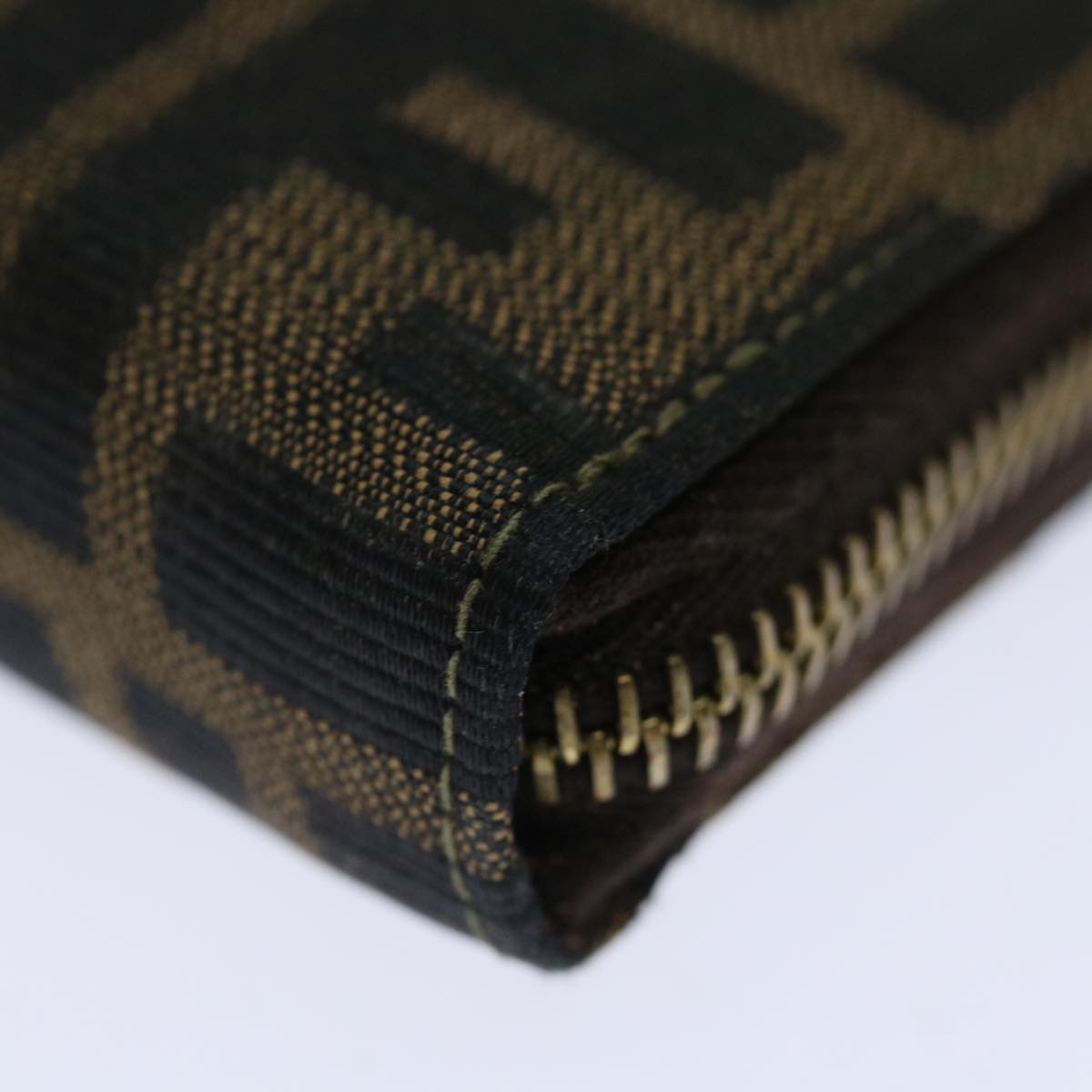 FENDI Zucca Canvas Hand Bag Brown Black70251