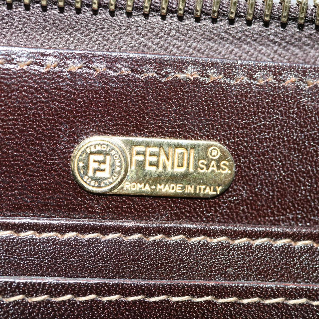 FENDI Zucca Canvas Hand Bag Brown Black70251
