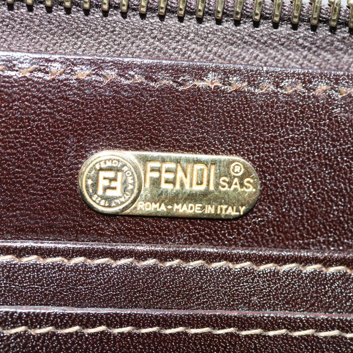 FENDI Zucca Canvas Hand Bag Brown Black70251