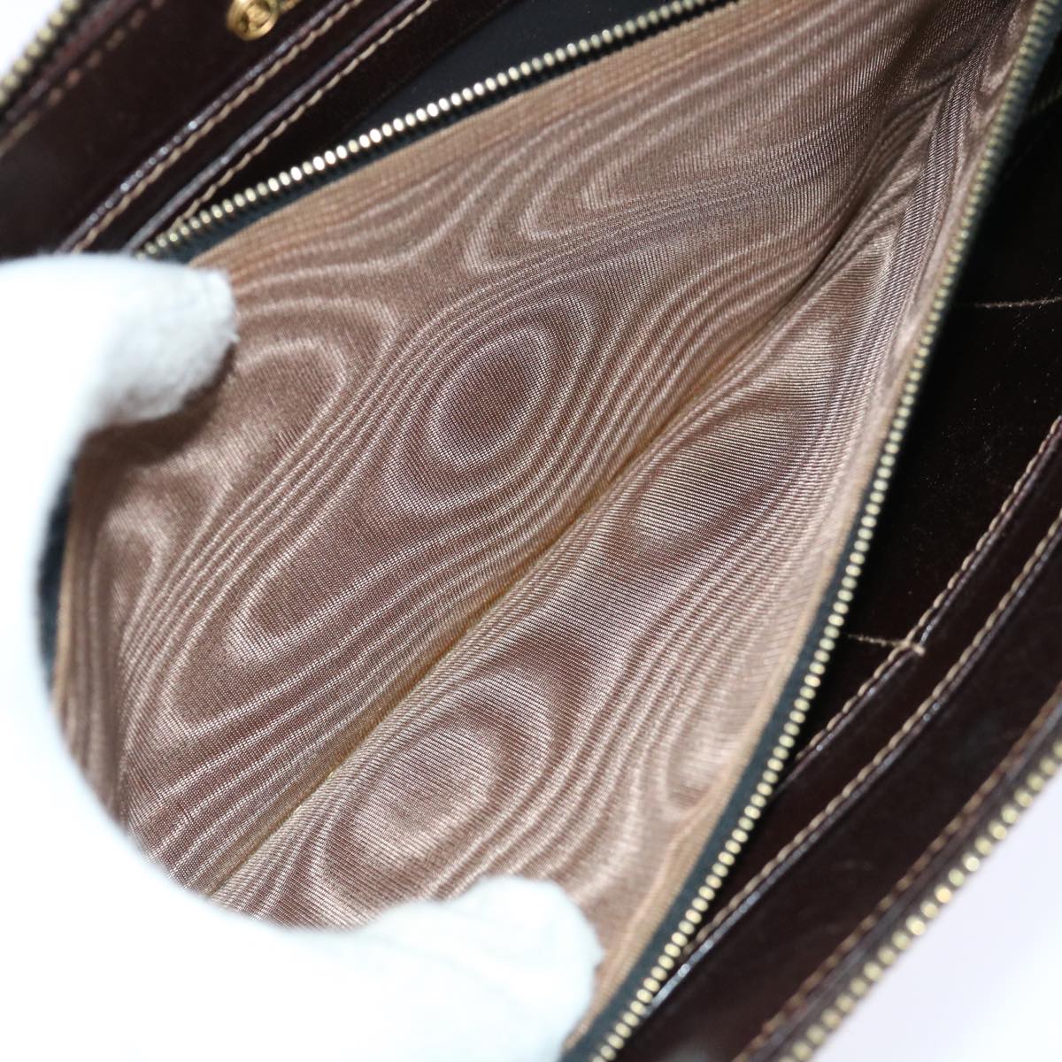 FENDI Zucca Canvas Hand Bag Brown Black70251