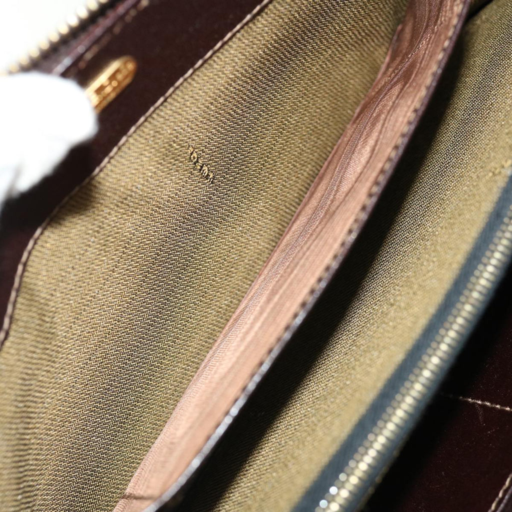 FENDI Zucca Canvas Hand Bag Brown Black70251