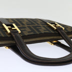 FENDI Zucca Canvas Hand Bag Brown Black70251