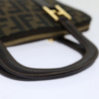 FENDI Zucca Canvas Hand Bag Brown Black70251
